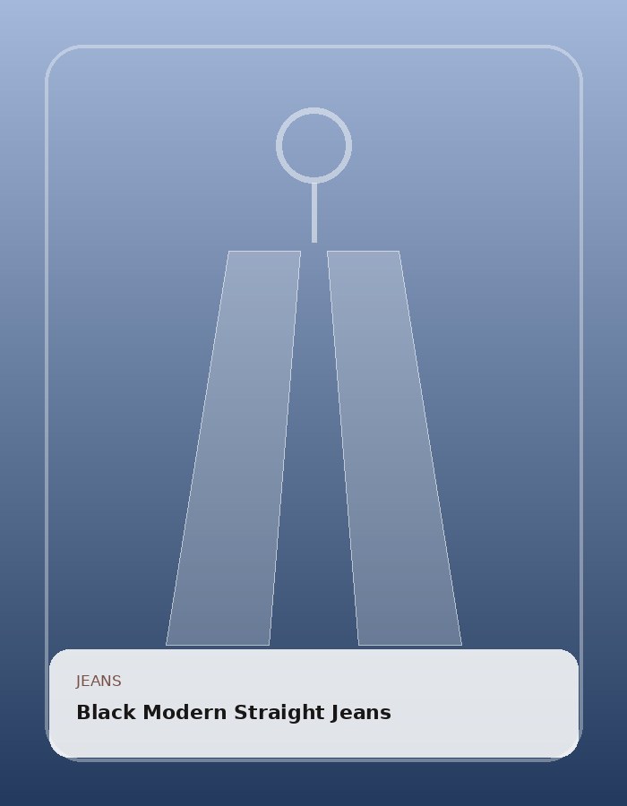Black Modern Straight Jeans