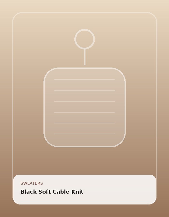 Black Soft Cable Knit