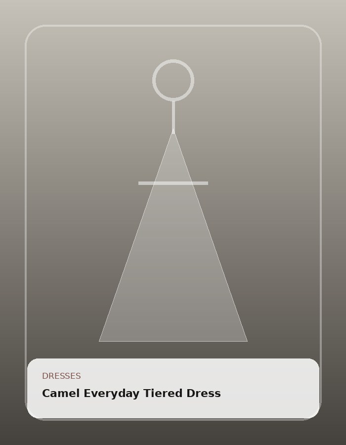 Camel Everyday Tiered Dress