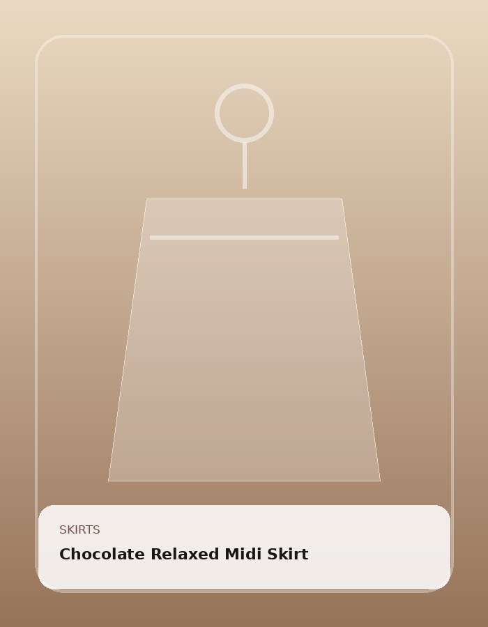 Chocolate Relaxed Midi Skirt
