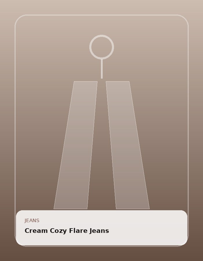 Cream Cozy Flare Jeans