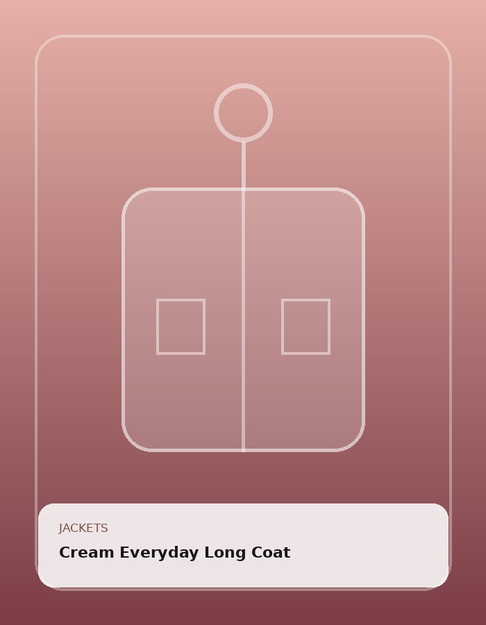 Cream Everyday Long Coat