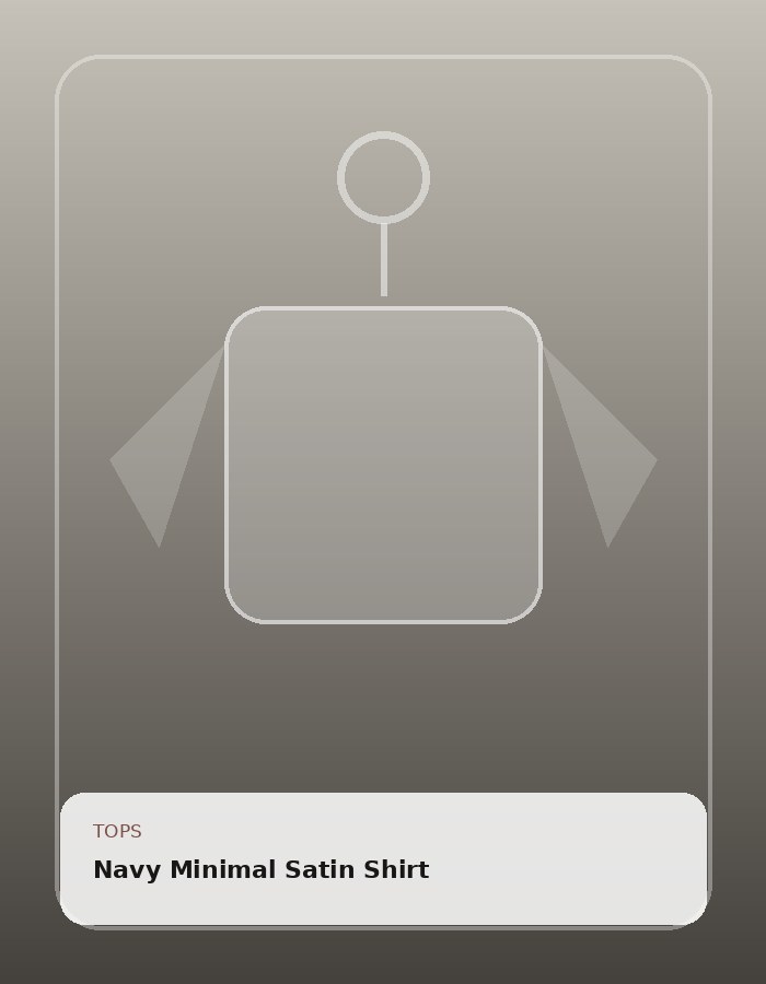 Navy Minimal Satin Shirt