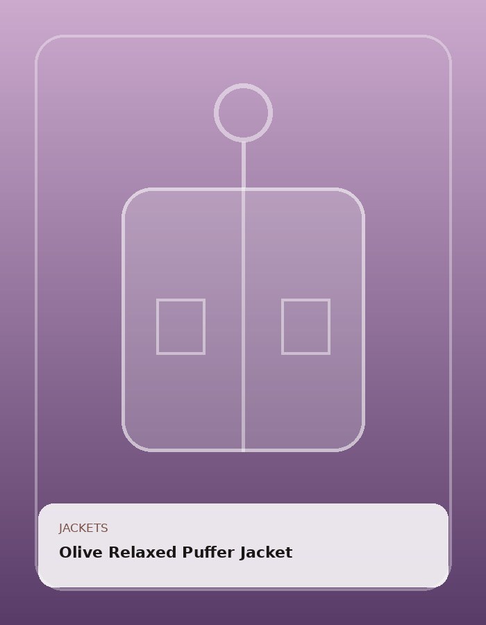Olive Relaxed Puffer Jacket