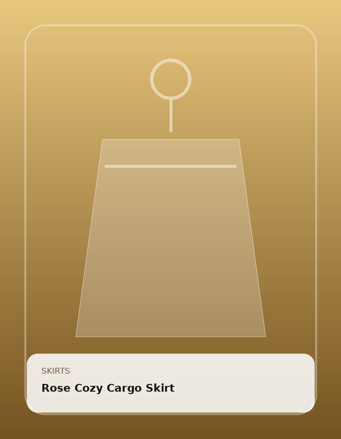 Rose Cozy Cargo Skirt