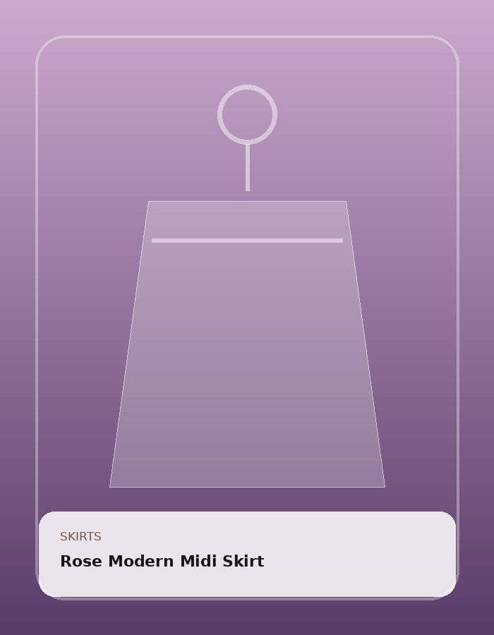 Rose Modern Midi Skirt