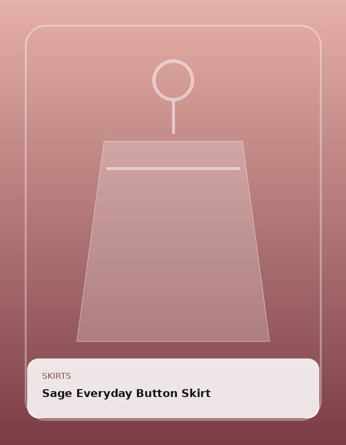 Sage Everyday Button Skirt