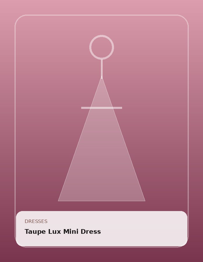 Taupe Lux Mini Dress