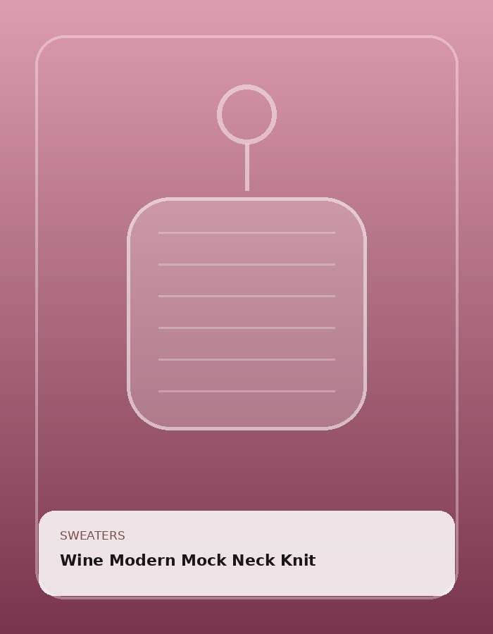 Wine Modern Mock Neck Knit